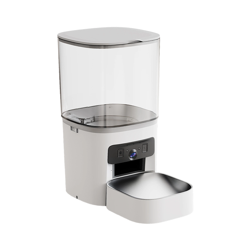 MAS-3007 Hrănitor inteligent pentru animale de companie cu lentile duble, cu buncăr transparent de 6 l