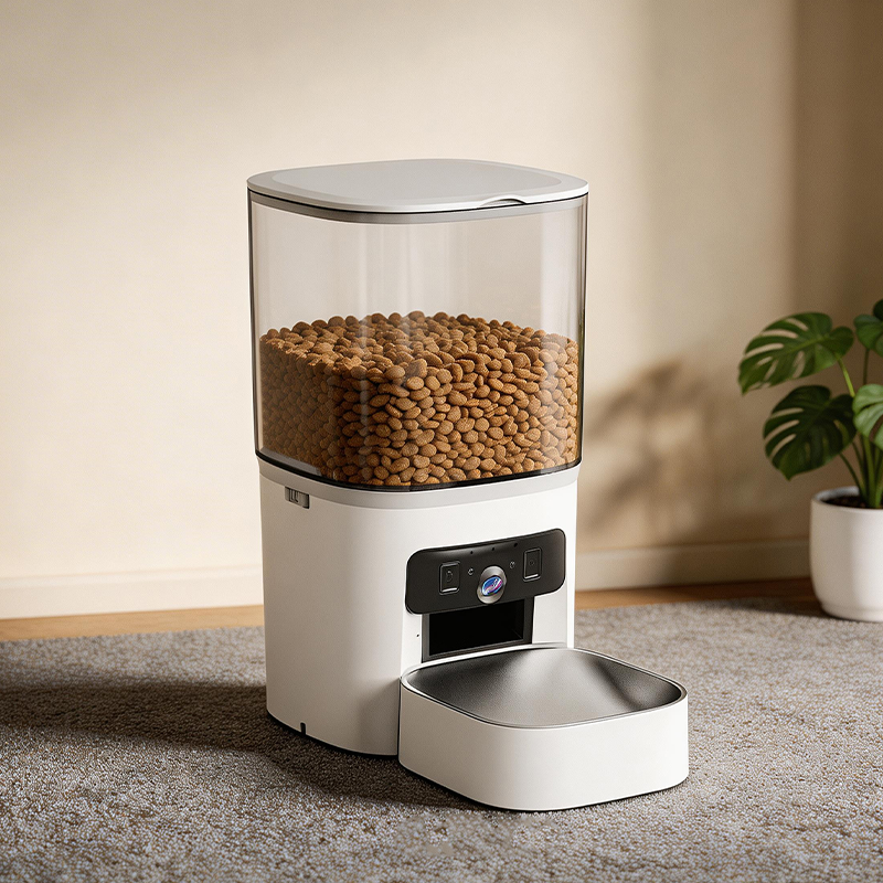 MAS-3007 Hrănitor inteligent pentru animale de companie cu lentile duble, cu buncăr transparent de 6 l MAS-3007 Hrănitor inteligent pentru animale de companie cu lentile duble, cu buncăr transparent de 6 l