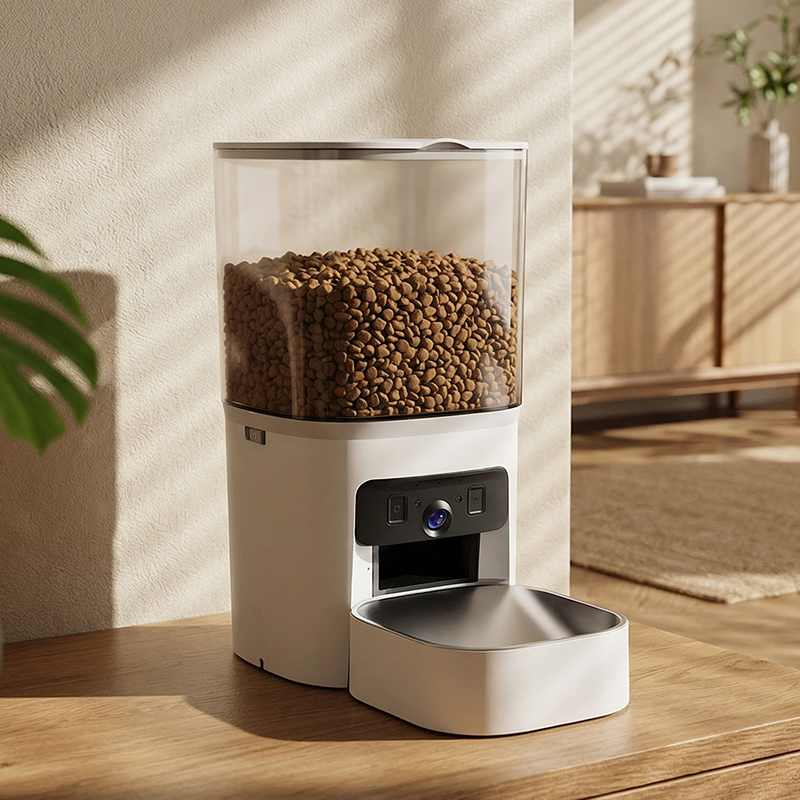 MAS-3007 Hrănitor inteligent pentru animale de companie cu lentile duble, cu buncăr transparent de 6 l MAS-3007 Hrănitor inteligent pentru animale de companie cu lentile duble, cu buncăr transparent de 6 l